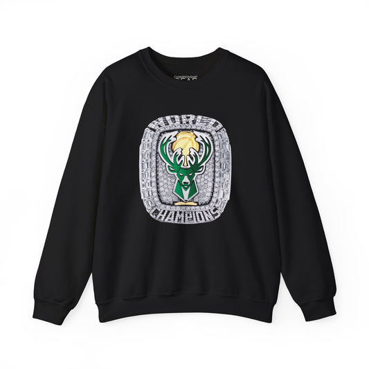 2021 Milwaukee Bucks Championship Ring Sweatshirt